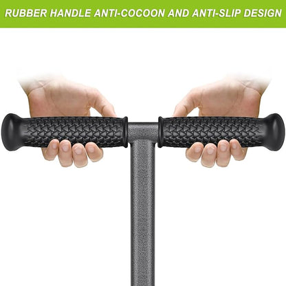 Dolibest Lawn Coring Aerator, Stainless Steel 3 Corer Plug Aerator Tool with Soft Rubber Grip, Manual Grass Aerating Tool, Garden Tool & Cleaning Hand Tool for Loosening Soil and Improving Lawn Health