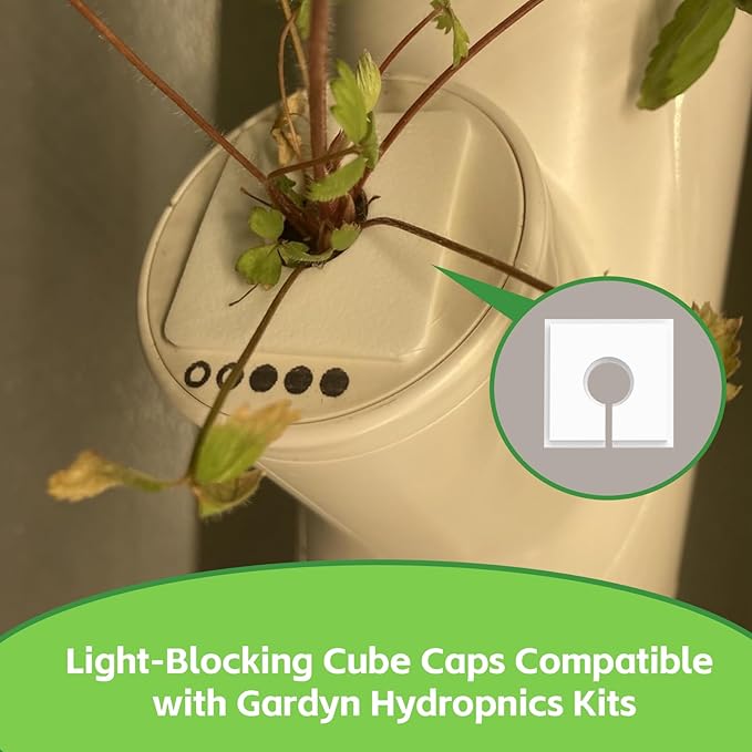 Set of 10 Light-Blocking Cube Caps Compatible with Gardyn Hydropnics