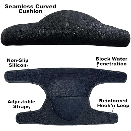 Work Knee Pads for Men Women, Soft Gardening Kneeling Pad with Thick Foam for Cleaning Weeding, Safety Knee Protector for Tactical Mechanic Yard Concrete Floor for Christmas, Black M (1 Pair)