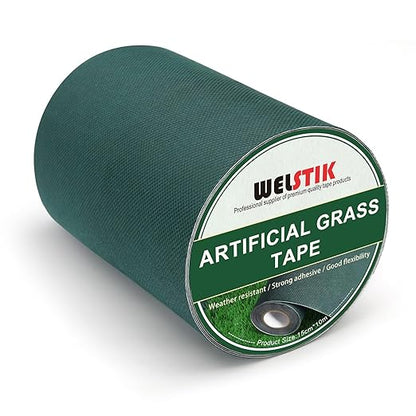 WELSTIK Professional Turf Seam Tape 6" x 33' - Green Heavy Duty Adhesive for Artificial Grass Installation & Repair - Waterproof, UV Resistant, Lawn & Putting Green Seaming