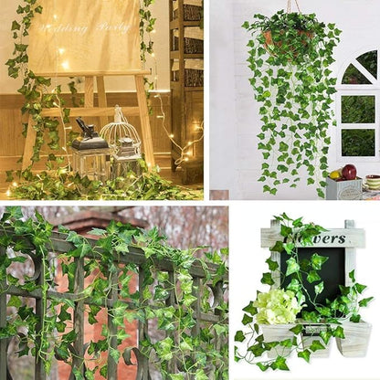 CQURE 84 Pack 588Ft Artificial Ivy Garland, Fake Vines UV Resistant Greenery Leaves Fake Plants Hanging Aesthetic Vines for Home Bedroom Party Garden Wall Room Decor