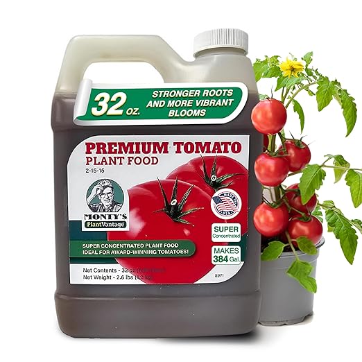 PlantVantage Premium Tomato Plant Food-Concentrated Fertilizer with Humic Acid & Zinc Nitrogen-Supports Strong Roots,Enhances Blooms & Yields-Easy Application for Root Feeding or Foliar Spray (32 OZ)