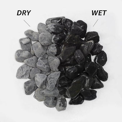 LOIOOJ Black Natural River Rocks, 2-2.5 Inch Decorative Stones for Plants, Garden, and Landscaping – 10LB, Ideal for Walkways, Vases, Crafting, Home Decor, and Outdoor Landscaping