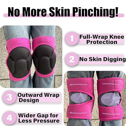Garden Knee Pads for Women for Flooring House Cleaning, Soft Kneeling Cushions for Weeding Planting, Comfortable Protective Knee Pad for Kneeling for Yard Carpet Concrete Work for Christmas, Pink M