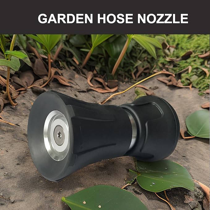 2 Pack Heavy Duty Fireman Style Hose Nozzle - Fits All Standard Garden Hoses - High Pressure Sprayer Nozzle to Wash Your Car or Water Your Garden – Leak Proof (Black)