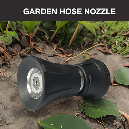 2 Pack Heavy Duty Fireman Style Hose Nozzle - Fits All Standard Garden Hoses - High Pressure Sprayer Nozzle to Wash Your Car or Water Your Garden – Leak Proof (Black)