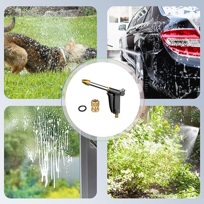 Garden Hose Nozzles,Hose Sprayer Nozzle Heavy Duty Metal Water Hose Spray Gun Nozzle with 3/4”GHT Thread Brass Hose Quick Connect Fitting, for Watering Plants,Lawn,Washing Cars,Pets Shower