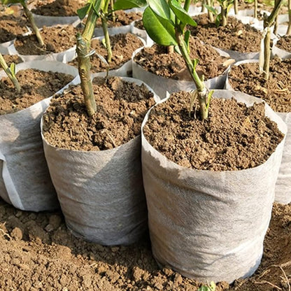 gardtree Plant Nursery Bags 4.7 * 5.5 inches 400PCS, Non-Woven Plant Grow Bags Fabric Seedling Starter for Vegetable Flower Fruit Saplings Tree, Home Garden Supply
