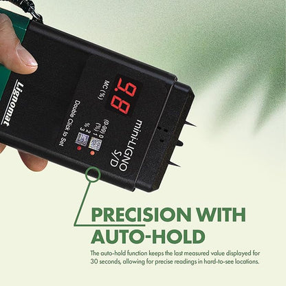 Mini-Ligno S/D - Pin Moisture Meter - Mold Detector & Tester for Construction, Maintenance, Flooring, Water Damage - Humidity Detection & Moisture Meter for Wood, Wall, Drywall & Firewood