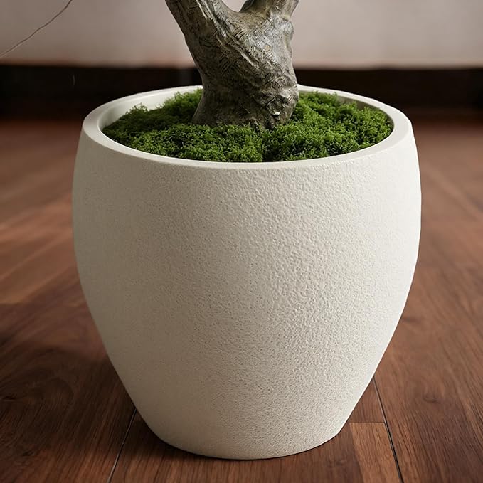 8ft Luxury Ficus Artificial Trees with Natural Curved Trunks, 96" Tall Lush Faux Banyan Tree in Round Artisan Planter for Home Decor Indoor, Large Fake Tree for Big House Home Villa Office