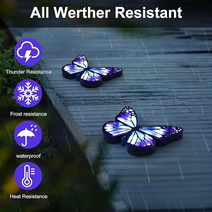 Ground Lights, Equipped with 4 Solar Lights for Outdoor Waterproofing, 14 LED Solar Landscape Lighting, Suitable for Gardens, courtyards, terraces, corridors, Lanes, and walkways (Blue)