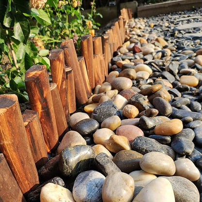 5lbs Black Pebbles for Plants, 1-2 Inch High Polished Natural River Rocks for Landscaping, Decorative Stones Vase Filler Fish Tank Aquariums Garden Outdoor and Indoor DIY