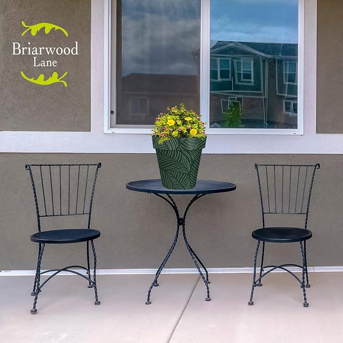 Briarwood Lane Tropical Leaves Medium Planter