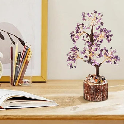 DUQGUHO Amethyst Tree Crystal Tree of Life for Positive Energy Healing, Meditation & Good Luck Gifts for Women & Mom