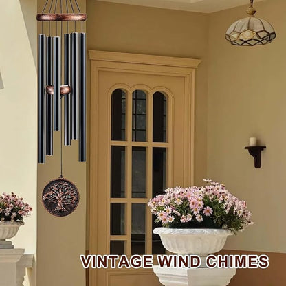 Memorial Wind Chimes for Outside, Sympathy Gifts for Loss of Loved One, Memorial Gift for Loss of Mom Dad Grandparent, Vintage Tree of Life Deep Tone Windchimes Outdoor (DIY 34" Tree of Life)