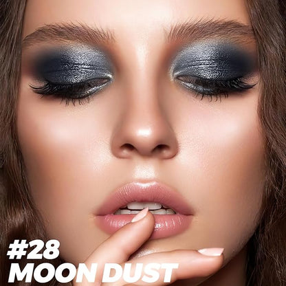 FOCALLURE Shimmer and Matte Cream Eyeshadow Stick,Smooth Brilliant Eye Brightener Pencil for Women,Long Lasting Waterproof Eye Shadow and Liners Makeup,MOON DUST