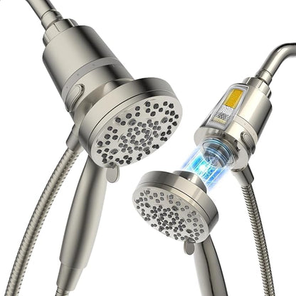Filtered Shower Head with Handheld, Magnetic Docking System, High Pressure Handheld Shower Head with KDF Filter for Hard Water, 6 Spray Modes, Easy Installation – BNP