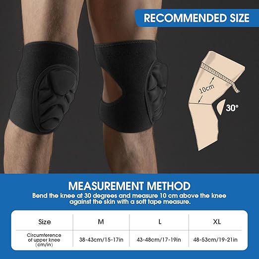 Volleyball Knee Pads for Women & Men, Soft Thick EVA Foam Knee Protector with Non-Slip Straps, Breathable Crash Pads for Dance, Skating, Wrestling, Gardening & Floor Work (X-Large)