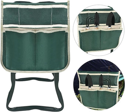 Garden Kneeler Seat Gardening Stool Bench Foldable Portable Knee Stools with Tool Bag Pouch Soft EVA Foam Kneeling Pad
