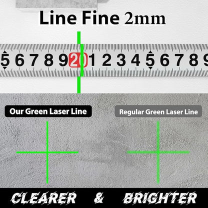 Takamine 16 Lines Green Laser Level Pro, 4x360° 4D Green Cross Line Professional for Construction, Two 360° Vertical and Two 360° Horizontal Laser Level Pulse Mode and Remote Controller