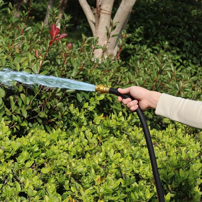 5/8 in. × 20 ft. Flexible Hybrid Rubber Garden Hose, High Flow 5/8" I.D. No Memory Durable Lightweight Water Hose for Watering, Irrigation, Water Transfer Pump
