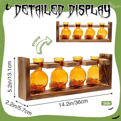 Plant Propagation Stations Halloween Skull Plant Terrarium Kit Glass Vases Gift for Father Air Planter Home Office Decor