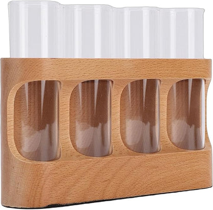 Pssopp Terrarium Kit Plant Propagation Station with Wooden Stand, 9 Level Dimmable LED Light Desktop Terrarium for Hydroponic Research Nan