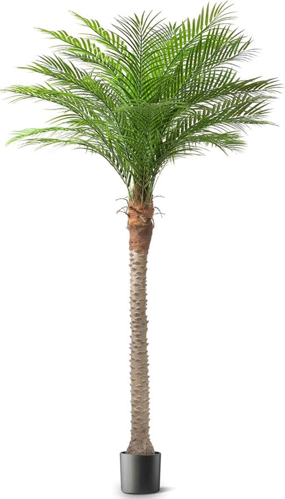 Artificial Phoenix Palm Tree 9ft Tall Outdoor Indoor Decor Fake Plants with 21 Adjustable Leaves, Large Faux Sago Palm Tree for Home Office Living Room Yard Outside Patio Poolside (1, 9ft)