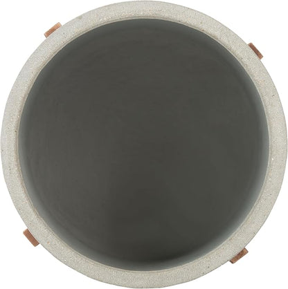 SAFAVIEH Outdoor Collection Jesper Natural/Light Grey Concrete Planter
