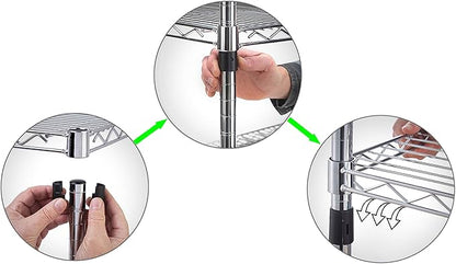 21" Deep x 36" Wide x 74" Height Wire Shelving Kit | 8-Tier | NSF Commercial Storage Rack Unit