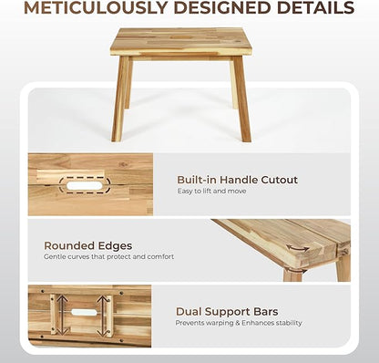 Solid Wood Bench for Entryway, Make Up Bench, Bed Bench, Dining, Plant Stand - Wooden Bench Indoor (26 inches)