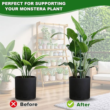 10pack Adjustable Plant Support Pole Stackable Indoor/Outdoor Support Pole with Clamps, Suitable for Supporting Monstera and Climbing Plants, Garden Accessories, Perfect Replacement for Plant Stakes