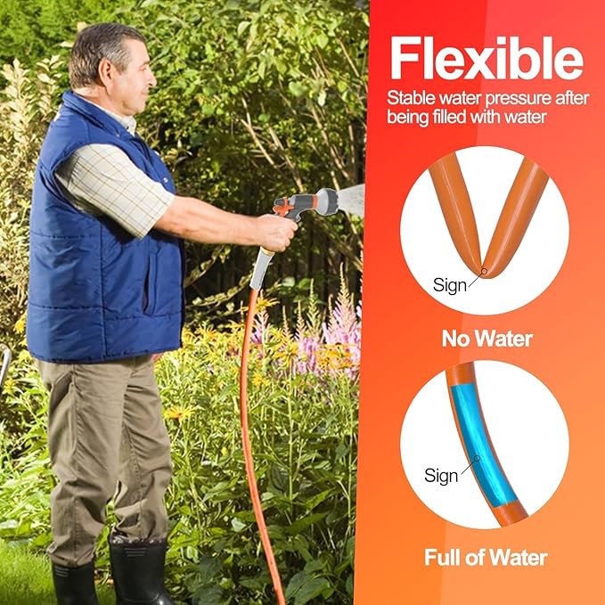 SPECILITE Garden Water Hose 3 ft x 3/4 in with Female to Female Connector, Small Leader Hose for Hose Reel, Heavy Duty, Flexible & Lightweight, Water Pipe, Outdoor Water Hose Extension Adapter