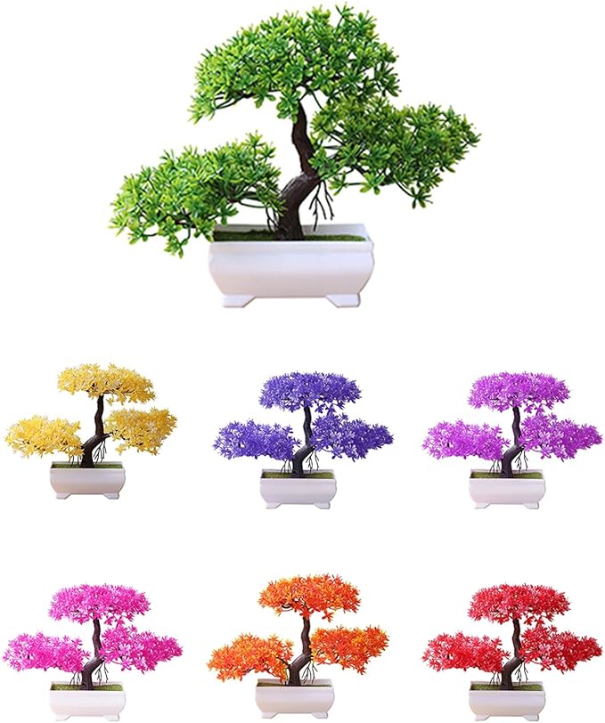 Talent Star Artificial Bonsai Tree Juniper Faux Plants Indoor Small Fake Plants Decor with Pots for Home Table Office Desk Bathroom Shelf Bedroom Living Room Farmhouse Decorations Wedding Tabletop Ye