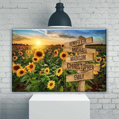 Personalized Family Street Sign Multi-Name Canvas, Custom Date Of Birth With Names Poster, Street Signs Customized, Best Gifts For Mom/Dad, Birthday, Christmas Gift For Family #13