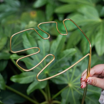 2 PCS Monstera Plant Support, Gold Monstera Stabilizer Grapple Holder, Unique Design for Turtle Shell Bamboo Clamp Set, Ideal Plant Stem Support Ring Stakes for Indoor Outdoor Climbing Plant