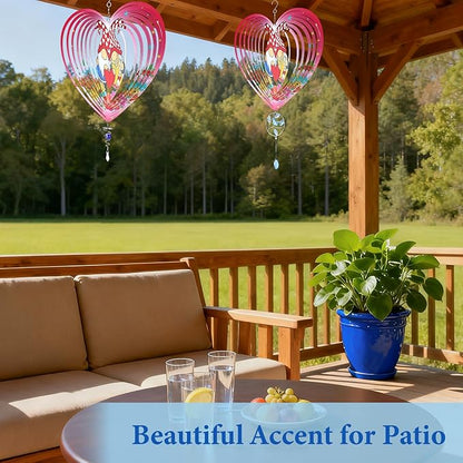 Gnome Wind Spinners Outdoor, Gnome Gifts for Women Men Wife Mom Dad Husband, Hanging Wind Spinners for Christmas Thanksgiving, 12 inch Outdoor Indoor Hanging Ornament for Garden Porch Lawn