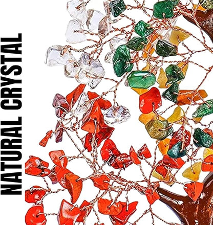 Crystal Tree 7 Chakra Tree of Life with Seven Gemstones - Spiritual Gifts for Women, Birthday Gifts for Women - Mom - Positive Energy Holistic Meditation Gift for Sister - Mom