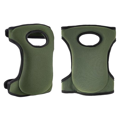 Gardening Knee Pads for Women Men Neoprene Adjustable Straps with Non-Slip Cap Comfortable Cushion for Yard Work Cleaning Flooring, Green