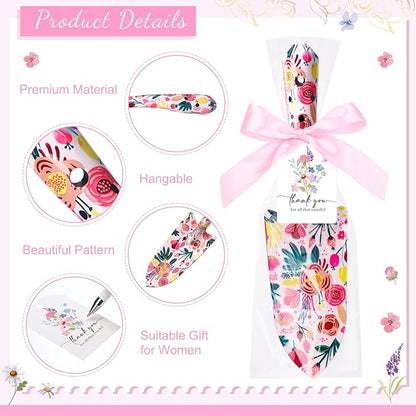 Blosssound 12 Sets Garden Shovels Bulk Gardening Gift for Women Gift Set Thanksgiving Garden Tools Floral Hand Heavy Duty Trowels Thank You Cards with Bags for Christmas Mom Birthday Teacher