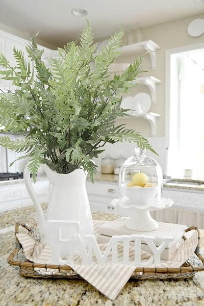 Briful 30" Artificial Boston Fern Plants Bushes Fake Shrubs Bush Greenery Plants Faux Fern Plant Large for Outdoors UV Resistant Garden Plants or Home Office Desk Indoor Decor 6pcs