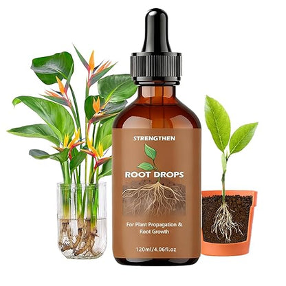 Root Drops,Liquid IBA Rooting Hormone for Cuttings | Propagation Drops for Faster Roots & Less Shock | Works in Water,Soil,LECA | for All Indoor Houseplants Like Pothos,Monstera,Philodendron