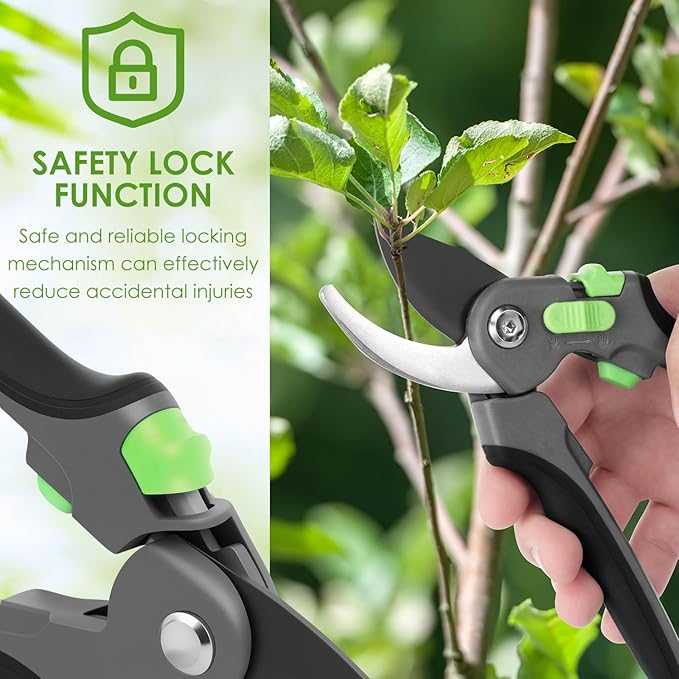 2 Pack Gardening Shears Pruning Garden Scissors Pruning Scissors For Gardening Pruner Shears With Rust Resistant Steel Blade Effortlessly Cuts