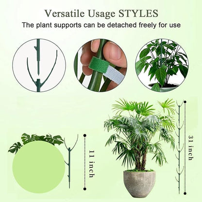 5 Pack Stackable Monstera Plant Support,Monstera Stakes and Garden Climbing Plant Support for for Indoor Plants,Climbing and Potted Plants, Flower, Vine(with Plant Tie)