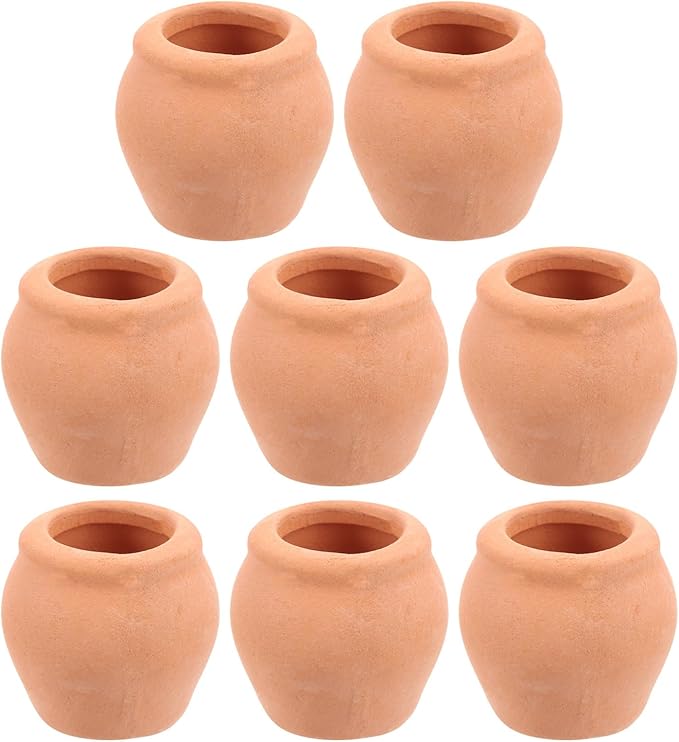 8Pcs Mini Succulent Plant Pots Small Terracotta Clay Planters for Desktop and Windowsill Gardening Nursery with Drainage Holes