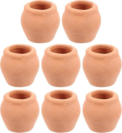 8Pcs Mini Succulent Plant Pots Small Terracotta Clay Planters for Desktop and Windowsill Gardening Nursery with Drainage Holes