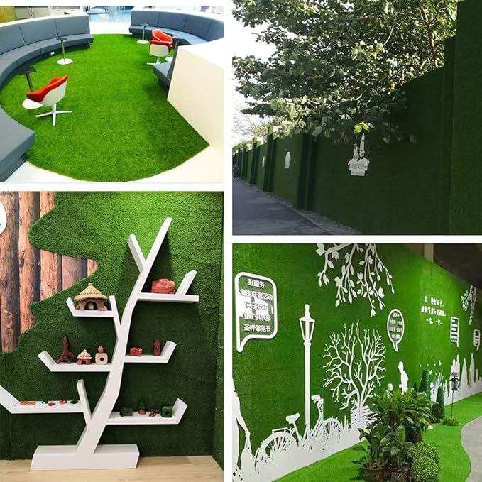 Petgrow Synthetic Artificial Grass Turf 7FTX36FT for Indoor Outdoor Dog Synthetic Grass Mat, Party Wedding Christmas Balcony Garden Astro Turf Rug,Drainage Holes Faux Fake Grass Rug Carpet for Pets