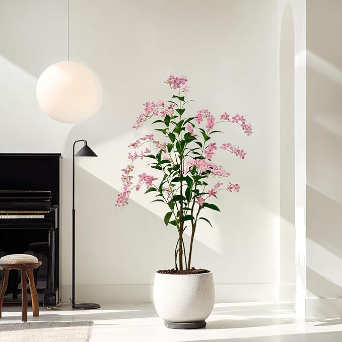 Artificial Tree Faux Jasmine Tree 5ft Tall Fake Jasmine Plant in Pot Fake Silk Tree Faux Plants Indoor