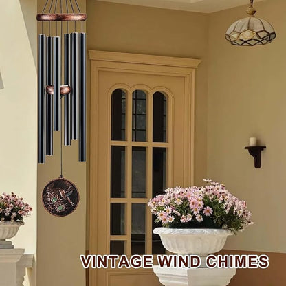 Wind Chimes for Outside, Vintage Hummingbird Deep Tone Wind Chime Outdoor Clearance, Patio Porch Balcony Decoration, Garden Hanging Decor Gifts for Women Mom Grandma (34" Hummingbird)