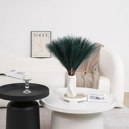60pcs Green Pampas Grass - 24 Inch Artificial Pampas Grass Decor Tall, Fake Pompas Grass for Vase Filler, Table Centerpieces, Wedding, Party and Green Home Decor